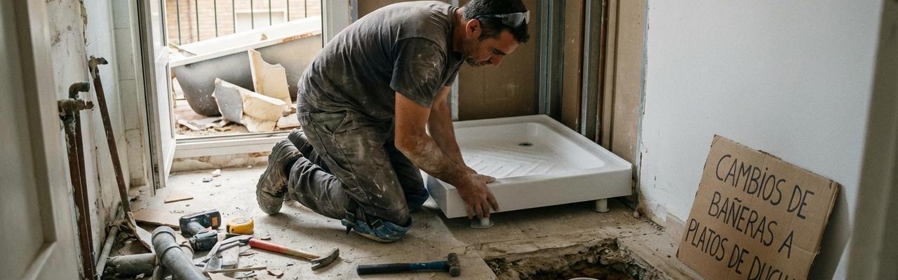 Cambios de bañeras a platos de ducha en Barakaldo