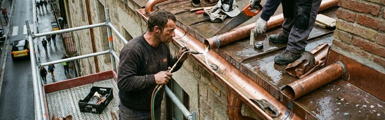 Montaje y reparación de bajantes y canalones en Barakaldo